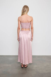 Enza Costa - TEXTURED SATIN SMOCKED TOP