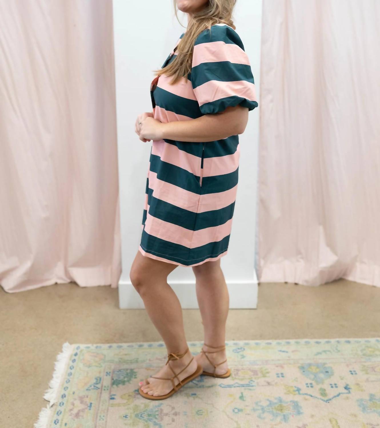 Entro - Skylar Striped Short Dress