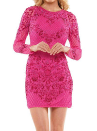Colors Dress - Beaded Long Sleeve Dress