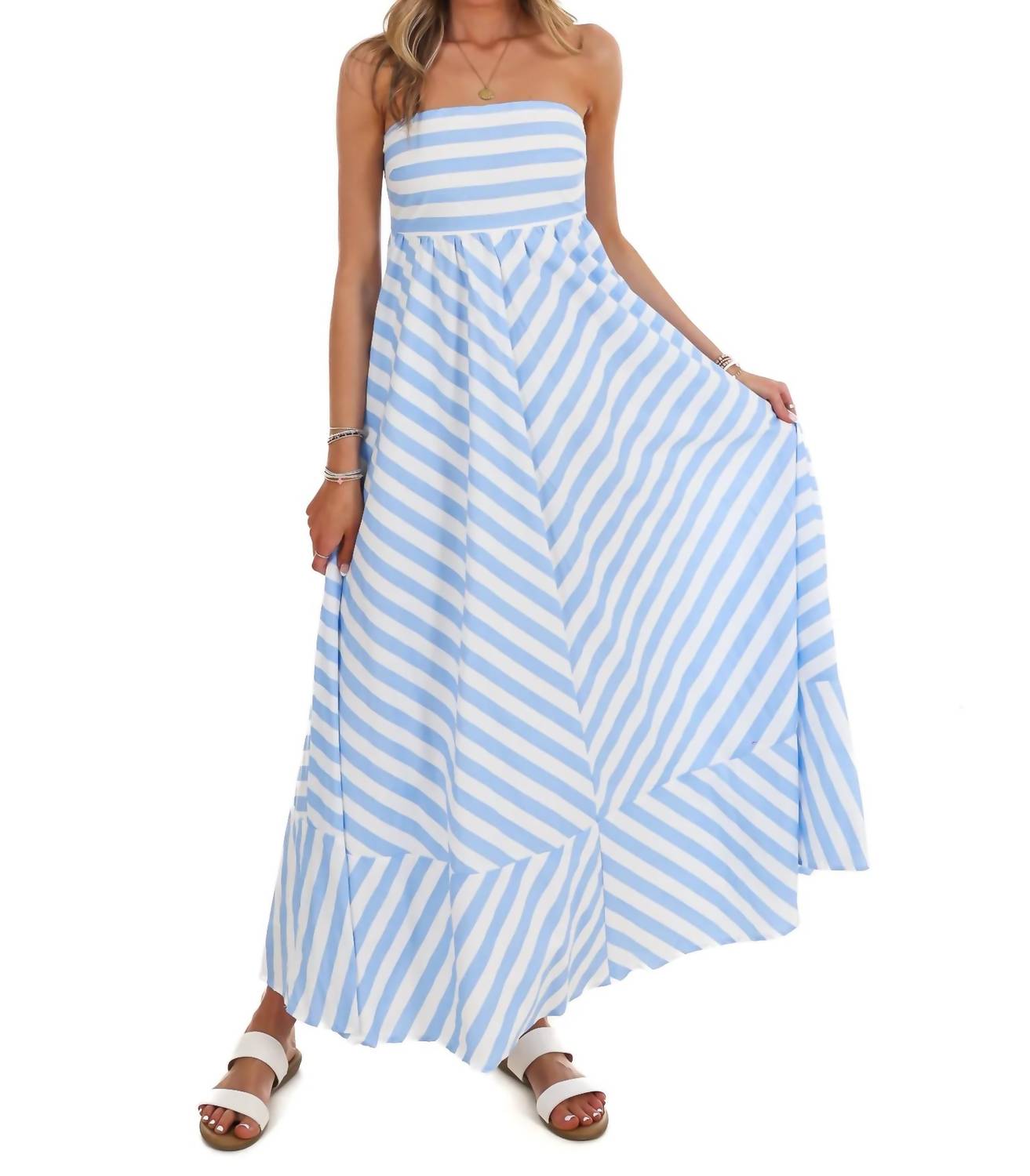 Pretty Follies - Salt Air Stripe Maxi Dress