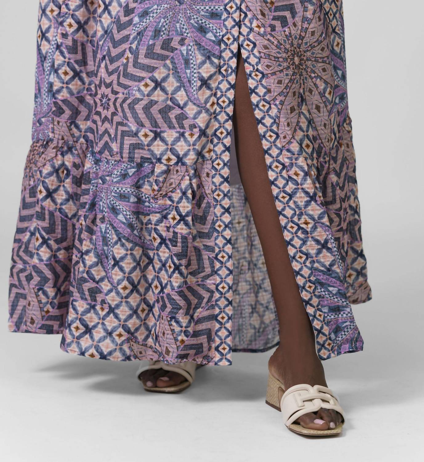 Marie Oliver - Hannon Button Down Long Sleeve Maxi Dress - Plus