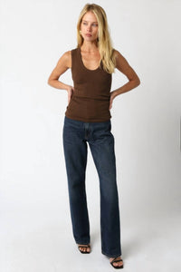 Olivaceous - Kylie Scoop Tank Top