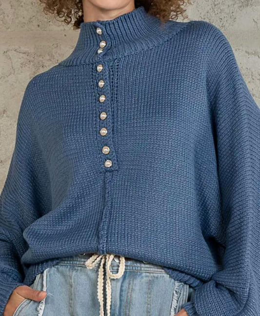 Pol - Pearl Button Sweater