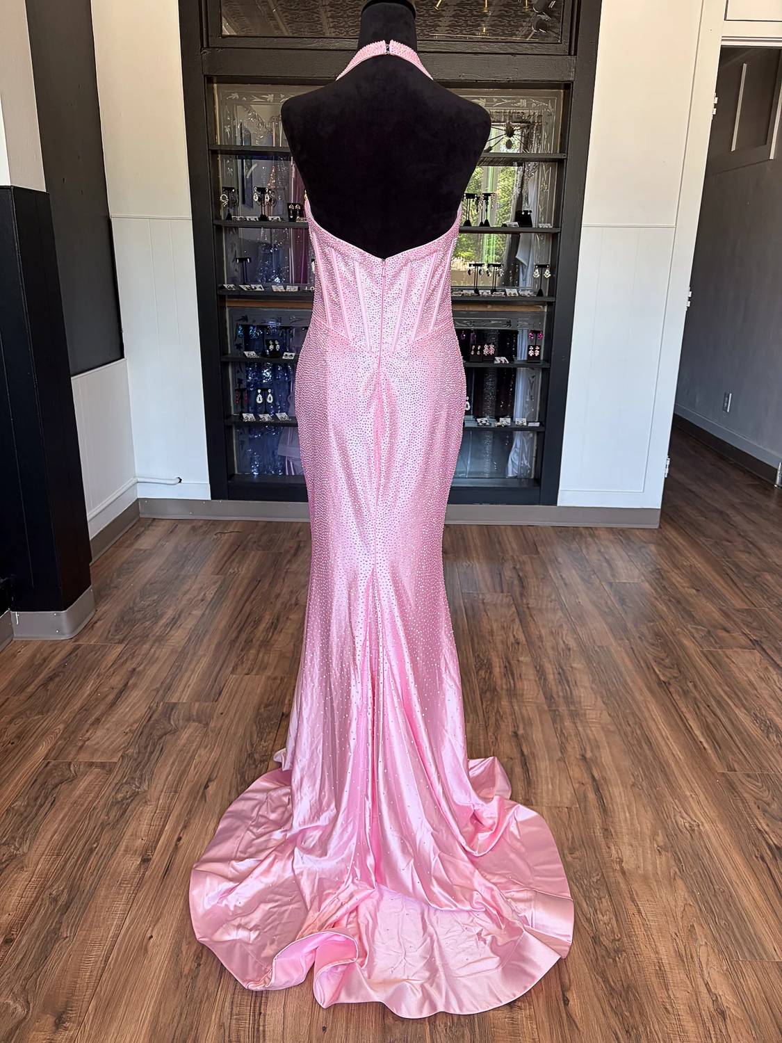 Sherri Hill - Women's Sleeveless Mermaid Halter Dress