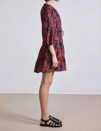 APIECE APART Alessa Dress in scarlet - women's dress - detail view