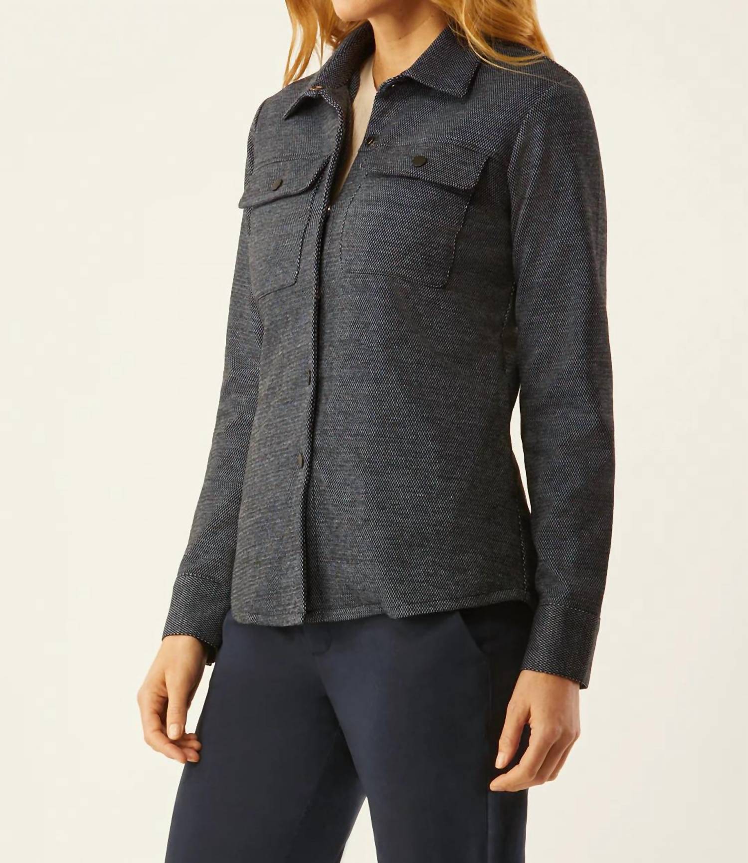Ecru - Shirt Jacket with Zip-Out Liner