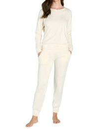 Twelve Eighty Eight Laguna Long Sleeve Lounge Set in almond - women's sleepwear