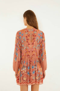 Farm Rio - LACE LONG SLEEVE BLOUSE DRESS