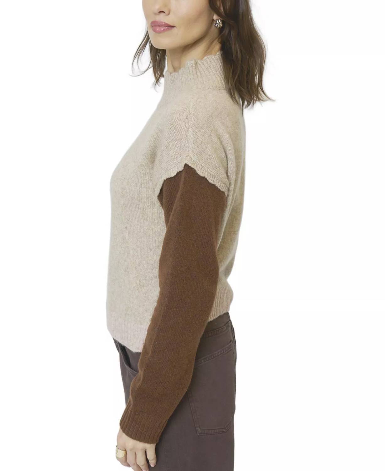 Central Park West - Olivia Ruffle Turtleneck Sweater