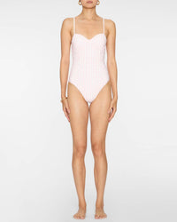 LoveShackFancy Mina One-piece Swimsuit in angel pink - women's swimwear