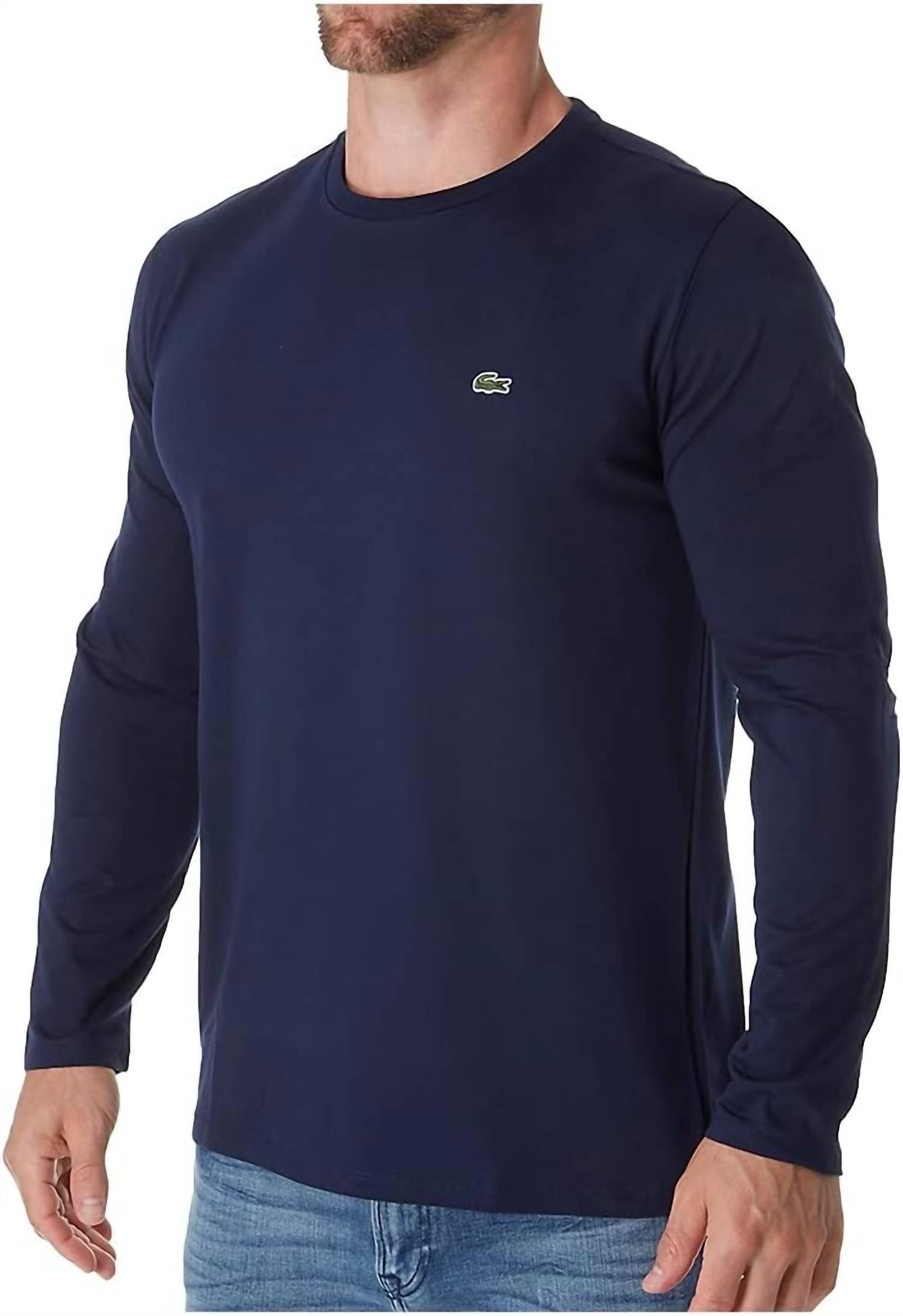 Lacoste - Men's Long Sleeve Jersey Pima Regular Fit Crewneck T-shirt