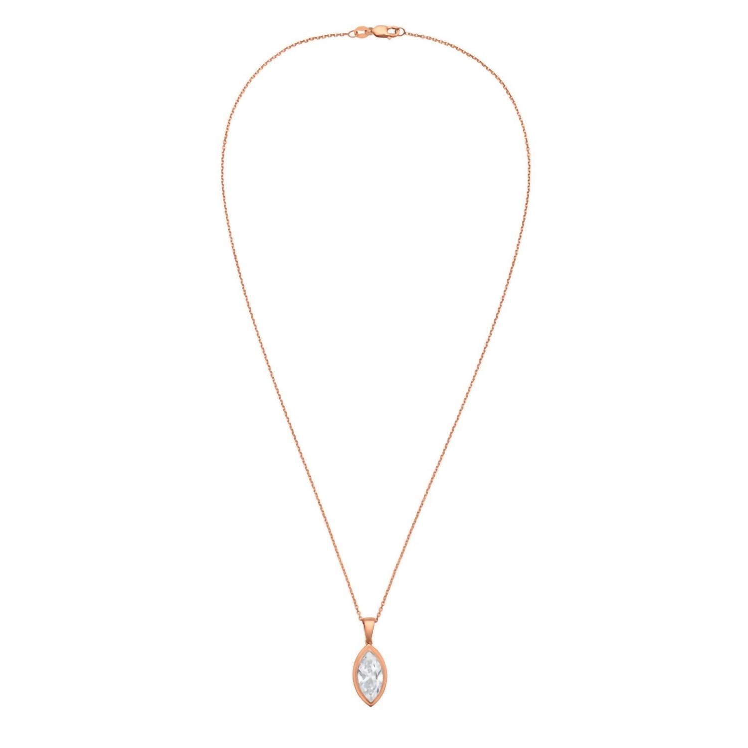 Diana M Jewels - Women's Marquise Lab-Grown Diamond Pendant Necklace (4.00 Ct) - Signature Plus
