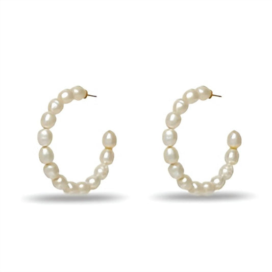 Lele Sadoughi - Women's Stardust Pearl Hoop Earrings