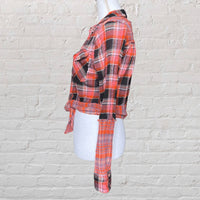 Free People First Bloom Plaid Shirt in red - women's shirt - view 5