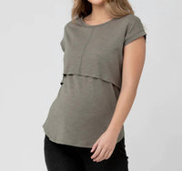 Ripe Richie Nursing Tee in moss - women's t-shirt