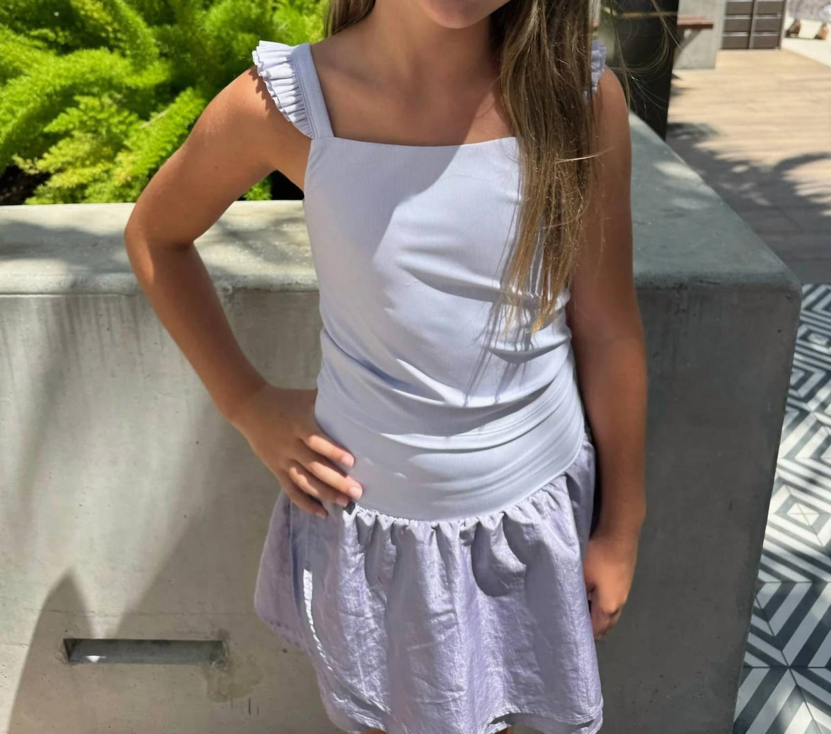 Little Olin - Ruffle Strap Tank Top