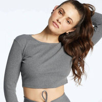 Year Of Ours - Ribbed Crop Long Sleeve Top