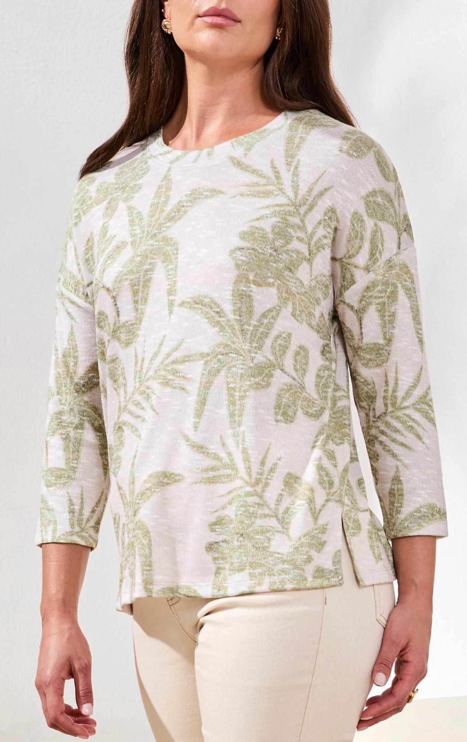Tribal - 3/4 Sleeve Crew Neck Top