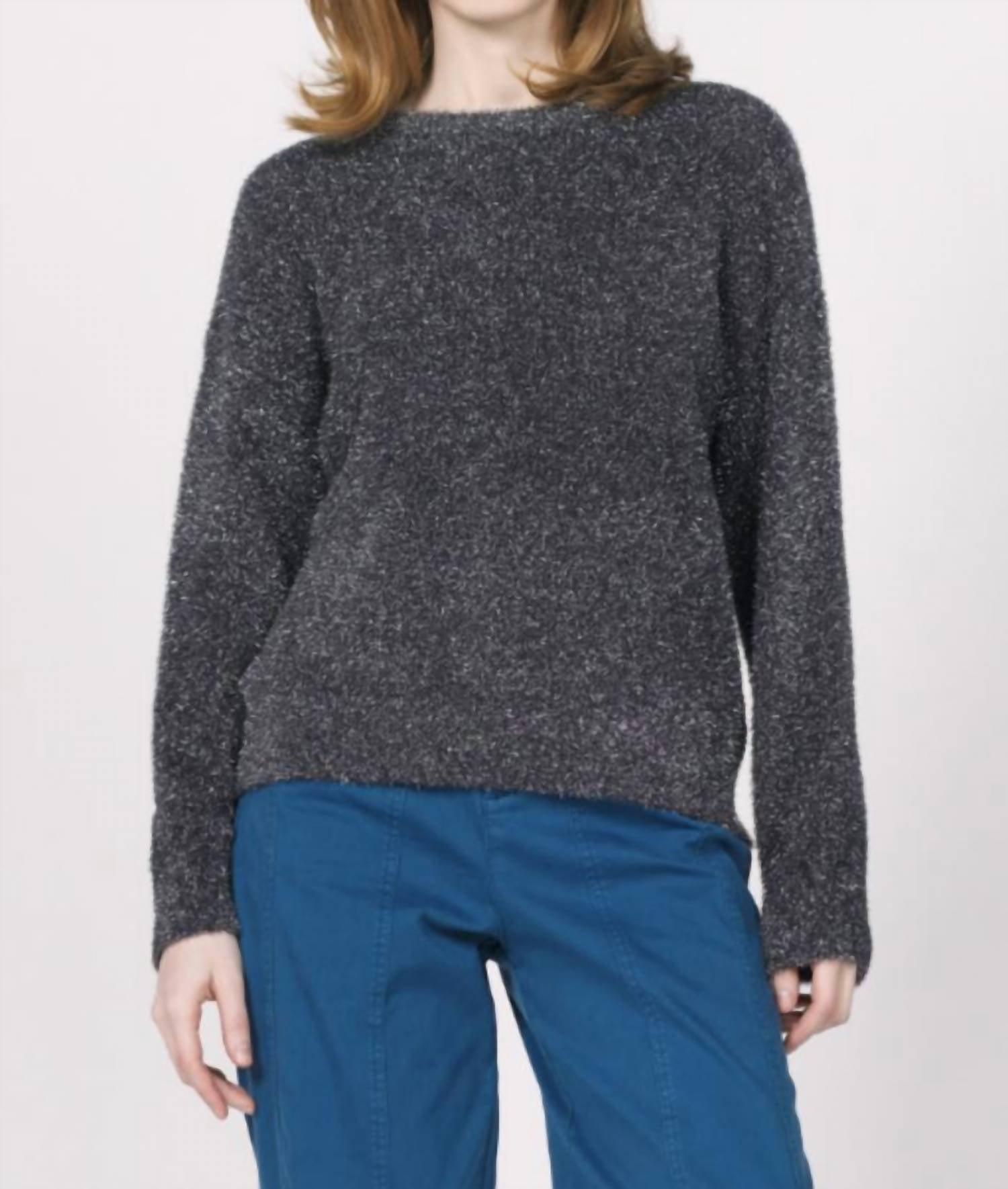 Another Love Jaylani Crewneck Sweater in silver nightfall - women's sweater