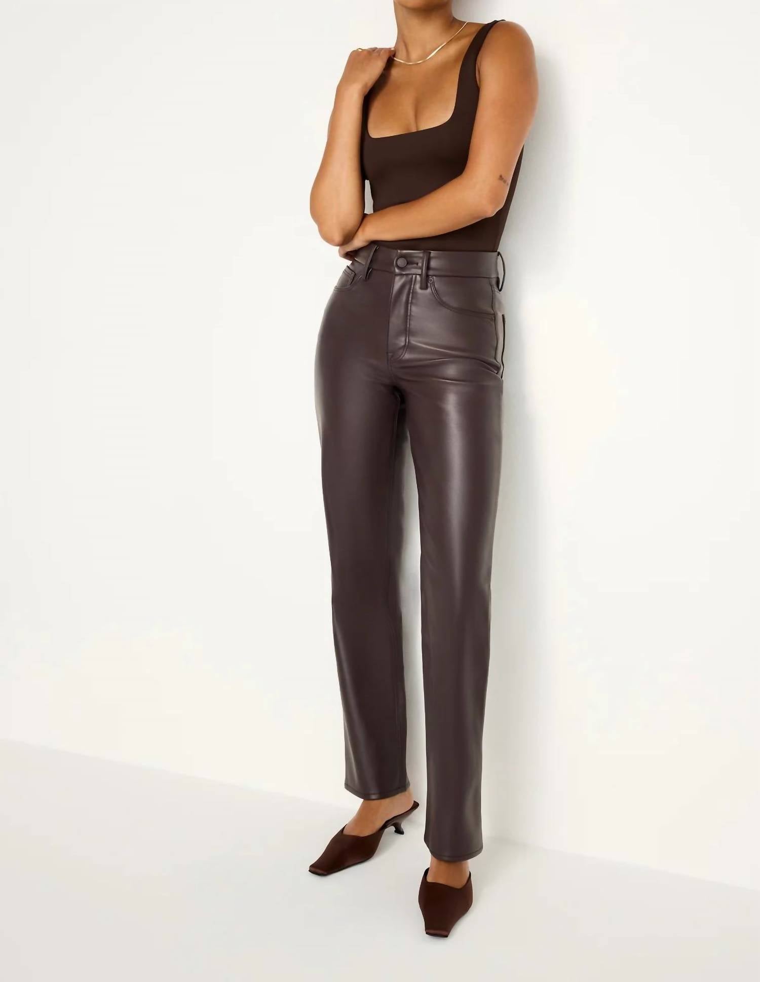 Good American - Icon Faux Leather Pants