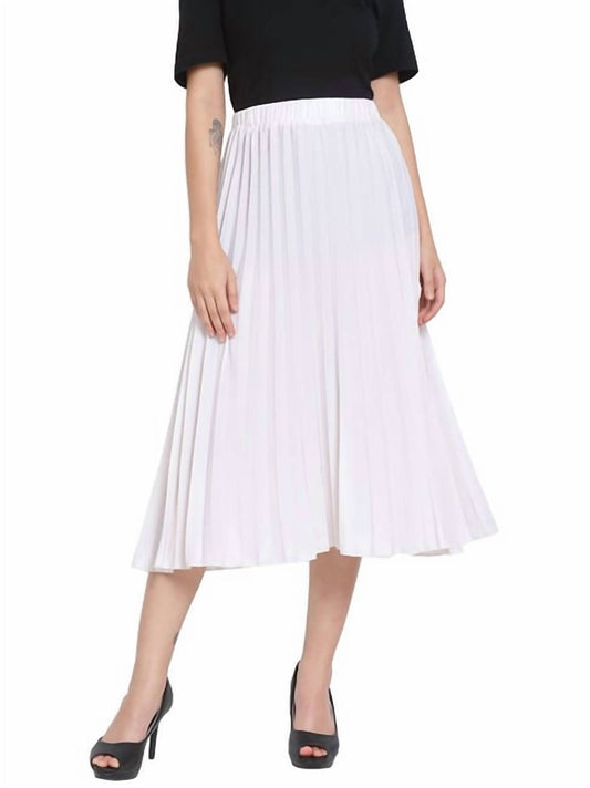 Roslyn - Pleated A-line Midi Skirt