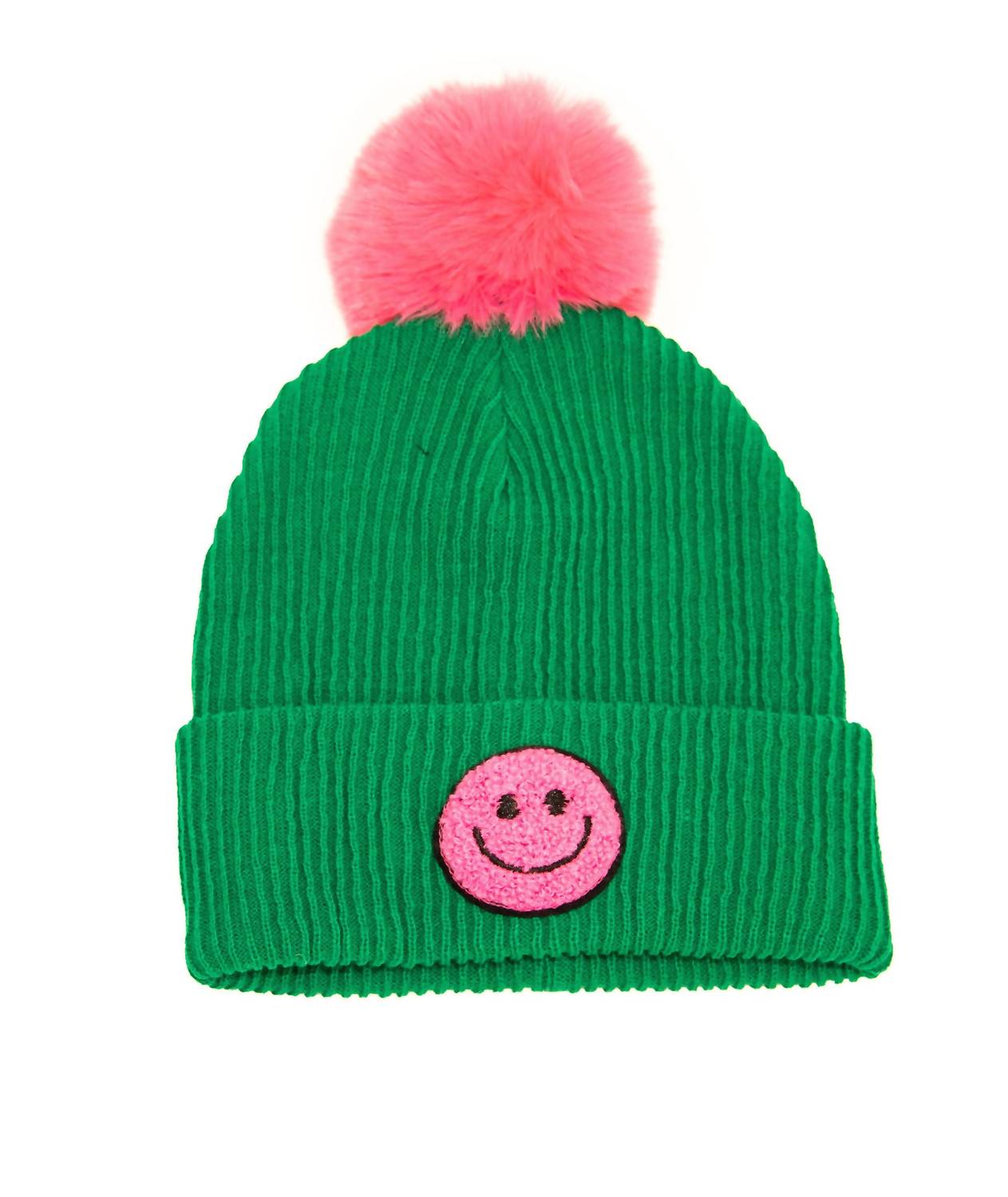 iScream Kid's Happy Pom Pom Beanie in green multi 1 - kids' hat