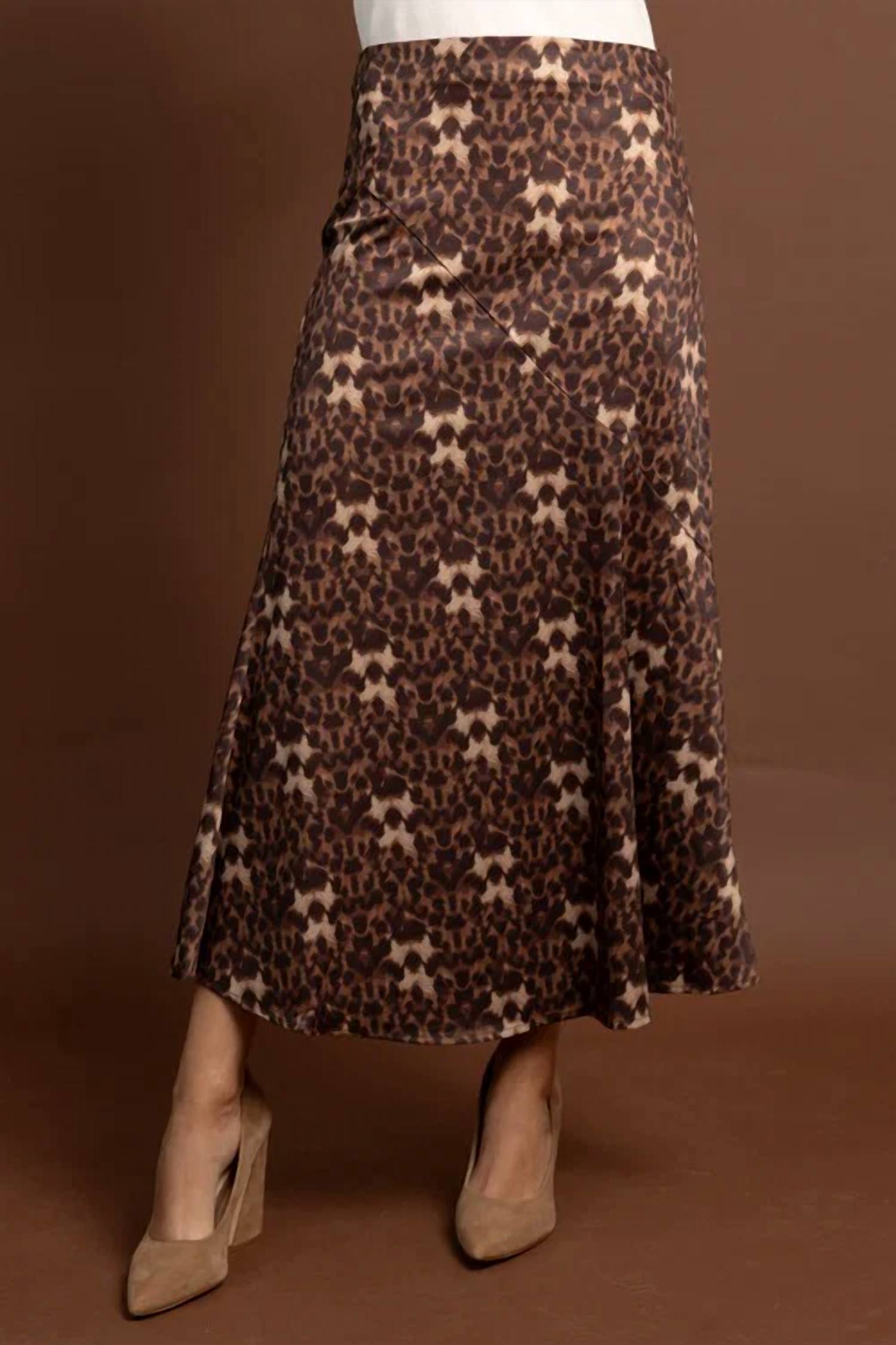 Pinch - Leopard Slinky Skirt