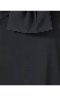 Lilly Pulitzer Carlynn Satin Maxi Bow Dress in noir 1 - women's dress - alternate view