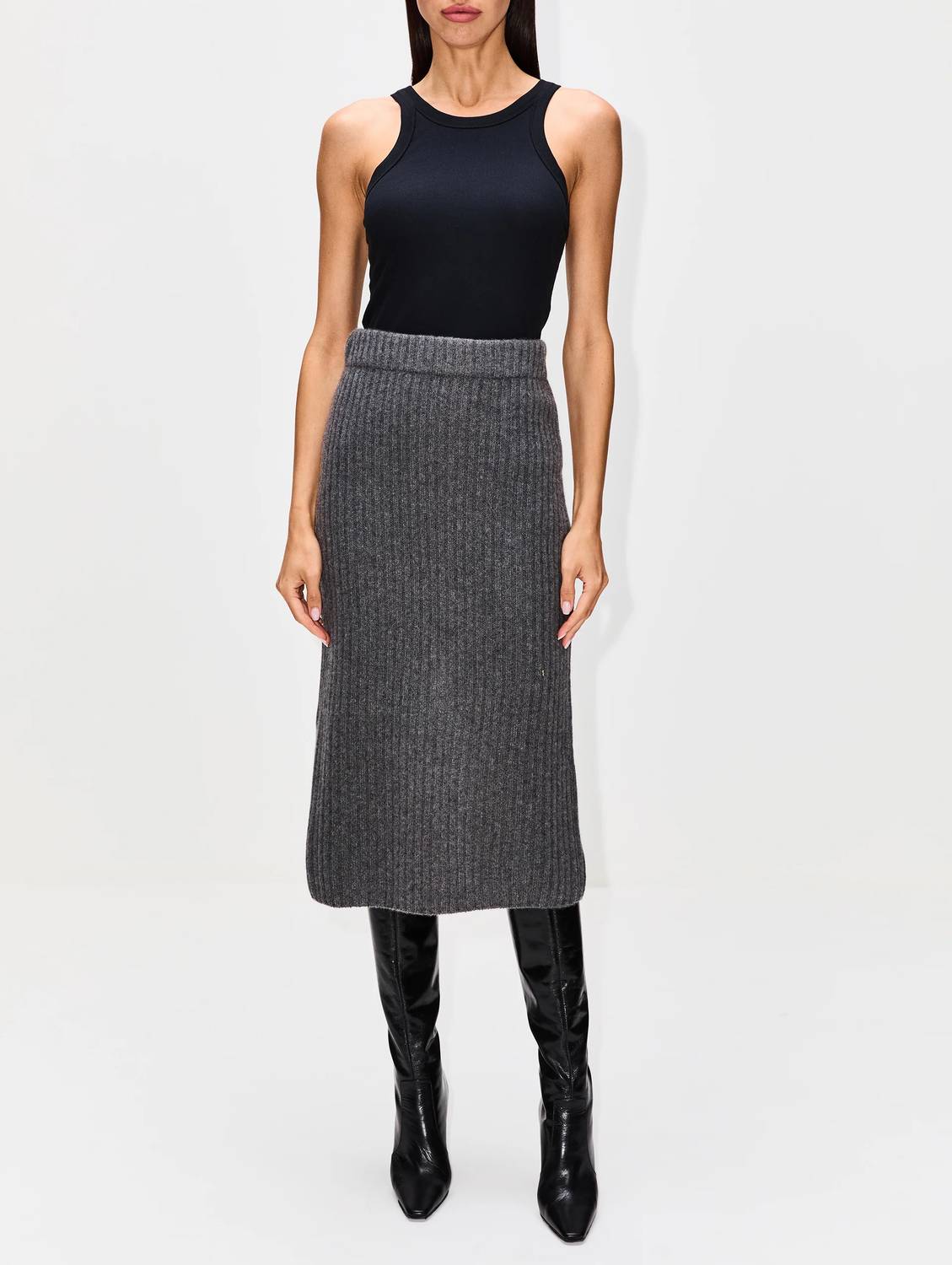 The Elder Statesman - Ribbed Pencil Skirt