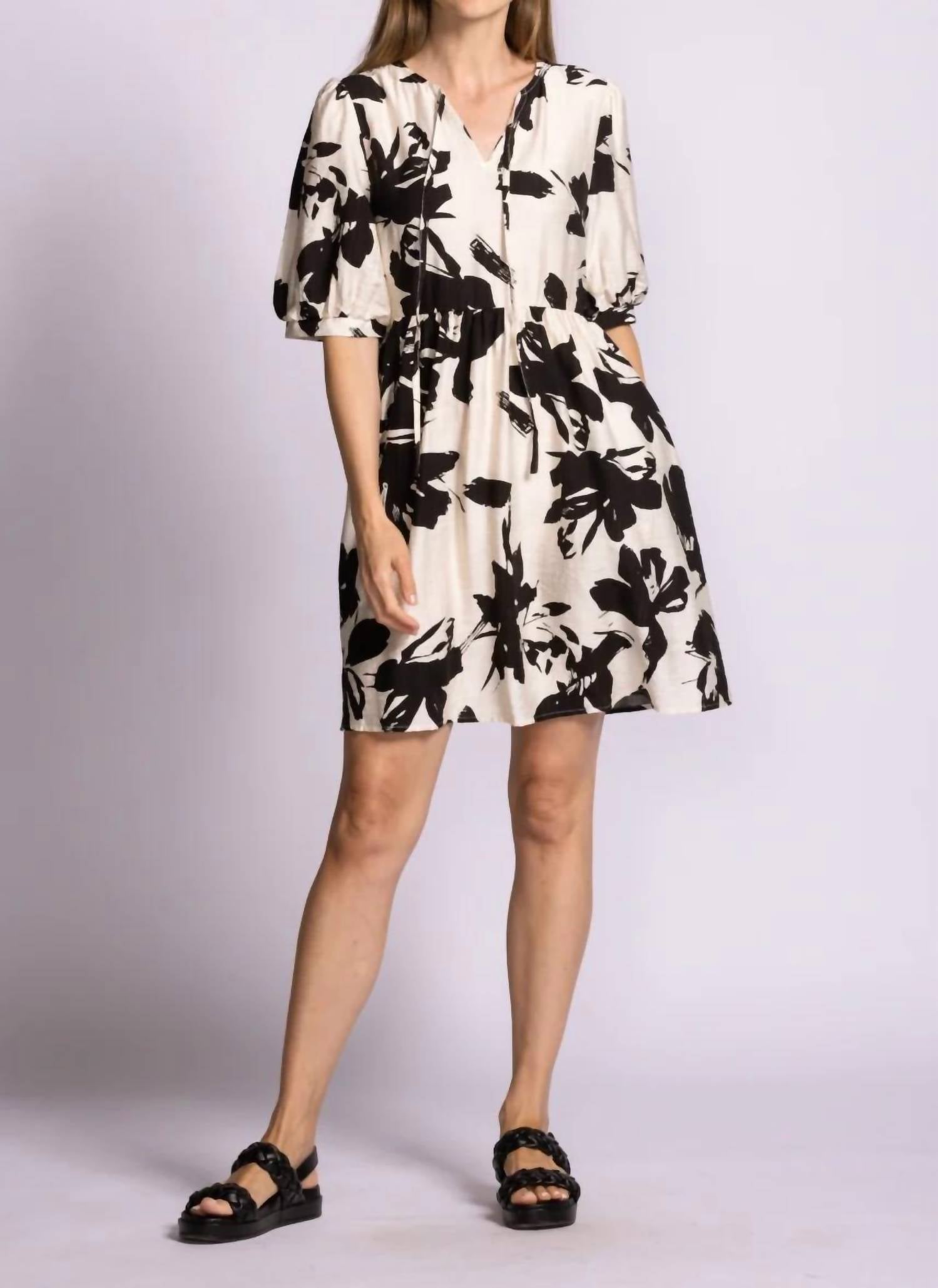 Pink Martini - Women's Shadow Floral Mini Dress