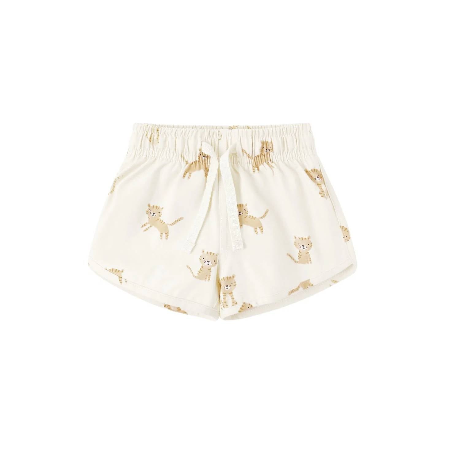 Quincy Mae - Boy's Print Elastic Waistband Swim Short