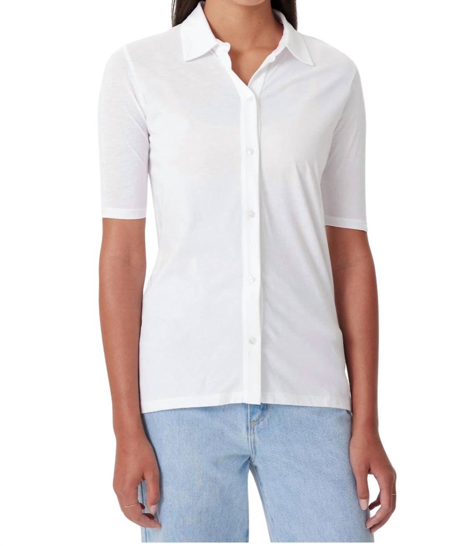 GOLDIE Organic Clean Shirt in white - women's t-shirt