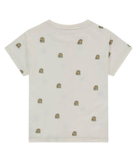 babyface Boy's Burger Icon Short Sleeve T-shirt in off white - kids' t-shirt - detail view