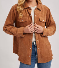 Bluivy - Corduroy Button Down Shacket