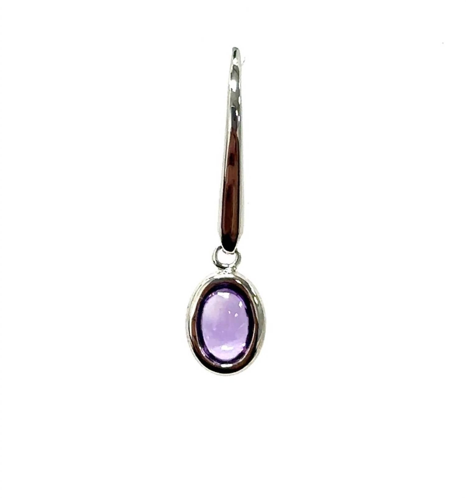 Aamiaa - Color Candy Collection Earrings With 6x4 Oval Amethyst