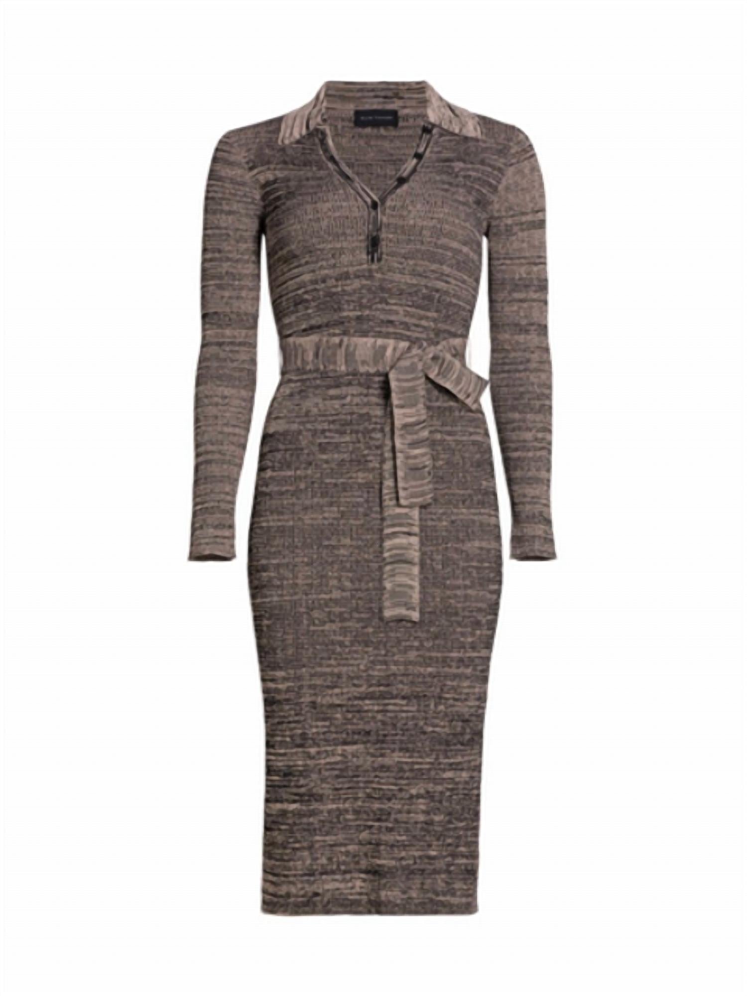 Elie Tahari - Women's Polo Stretch Knit Midi Dress