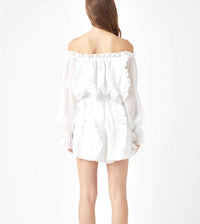Endless Rose - Off the Shoulder Ruffled Romper