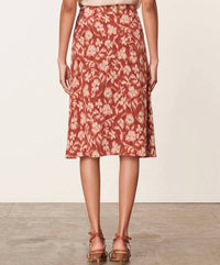 vanessabruno Philae Midi Skirt in red - women's skirt - detail view