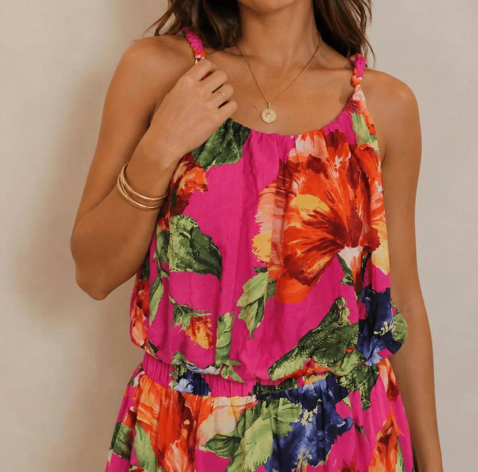 Skies Are Blue - Island Bloom Crop Top