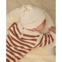 Quincy Mae Baby's Rex Romper in cedar stripe - kids' item - alternate view