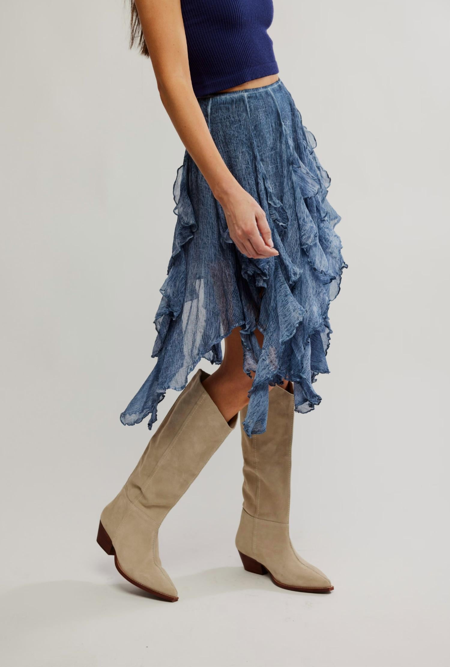 Free People - Susanna Knee-Length Midi Skirt