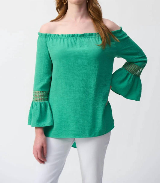 Joseph Ribkoff - Off-shoulder Flared Tunic Top