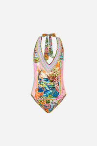 Camilla - Reversible Bind Edge Halter One Piece
