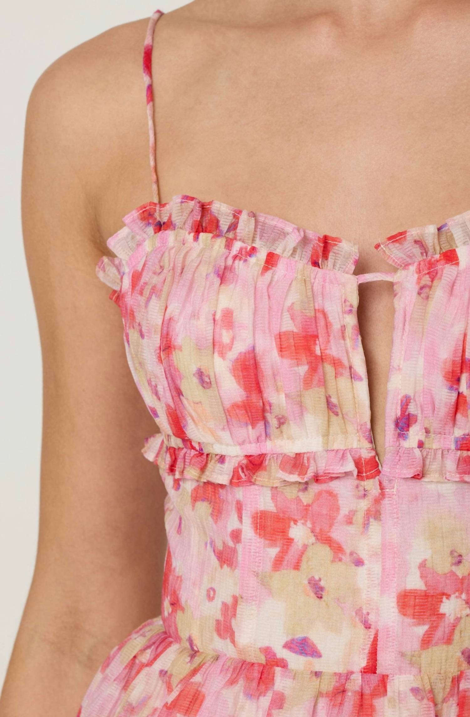 Astr - Vonnessa Pleated Tiered Maxi Dress