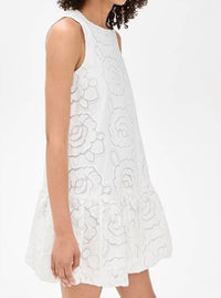 En Saison - Embroidered Bubble Hem Mini Dress