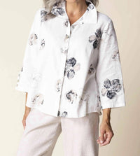 Habitat - 3/4 Sleeve Collared Button Down Shirt