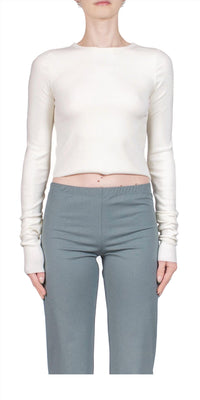 Eterne - Cropped Long Sleeve Fitted Top