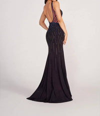 Ellie Wilde - Glitter Sleeveless Evening Dress