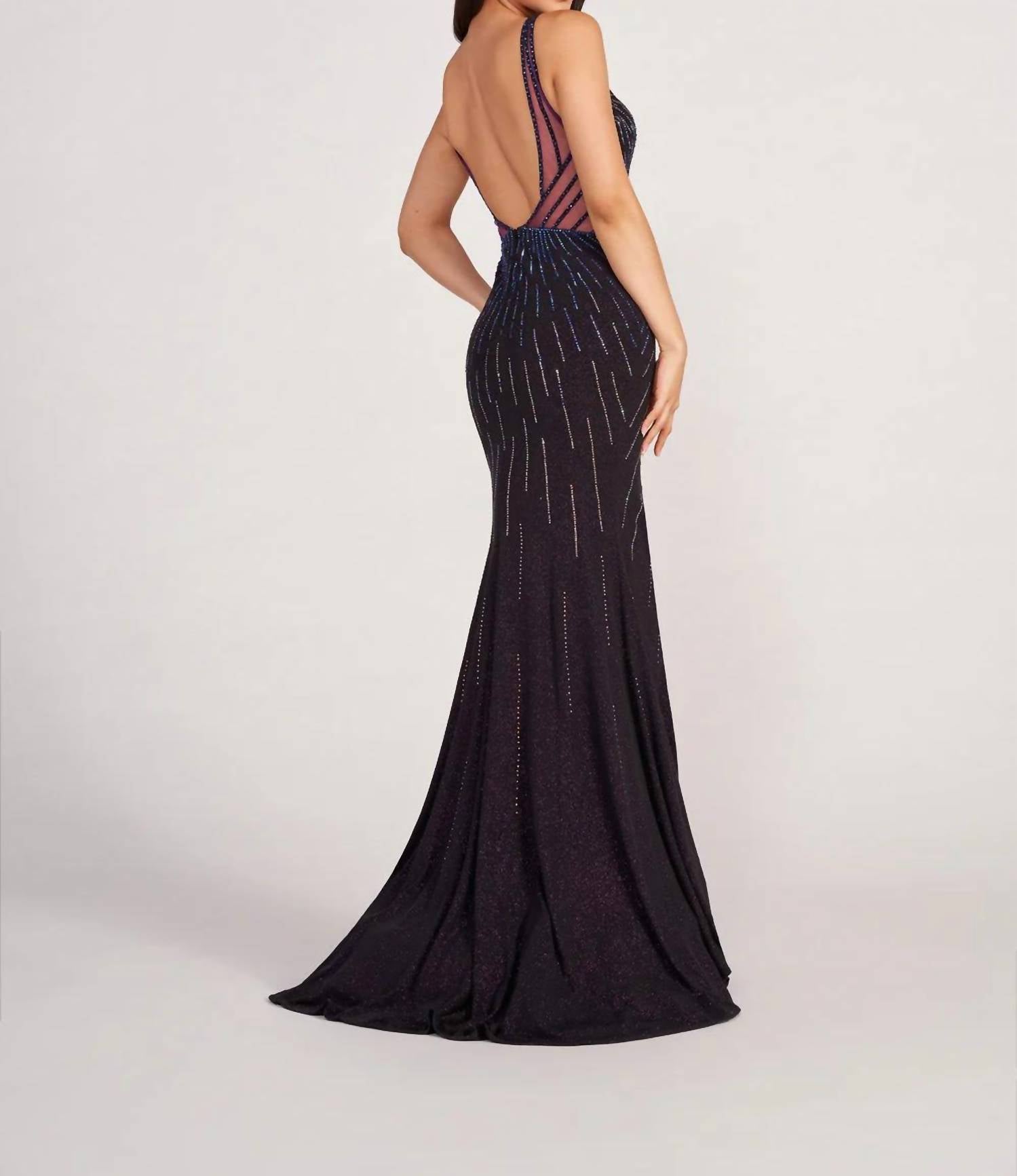 Ellie Wilde - Glitter Sleeveless Evening Dress