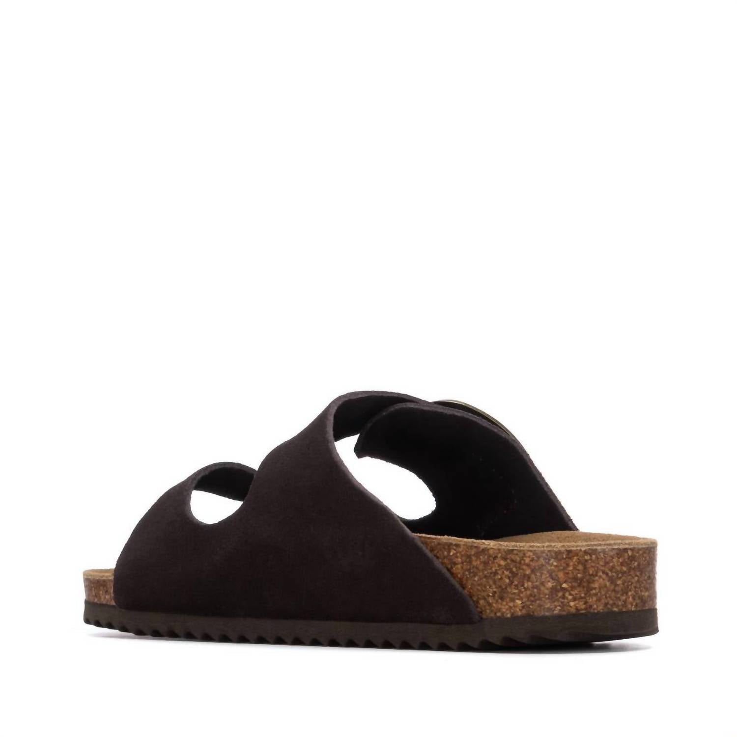 Xti Women's Double Strap Buckle Sandals in brown - women's sandal - alternate view